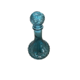 Location carafe vintage bleu vase verre ciselé