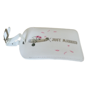 Location étiquette "tag" avion mariage thème voyage