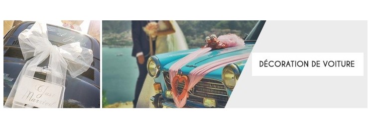 Le kit décoration pour voiture de mariage couleur ivoire - Dragées